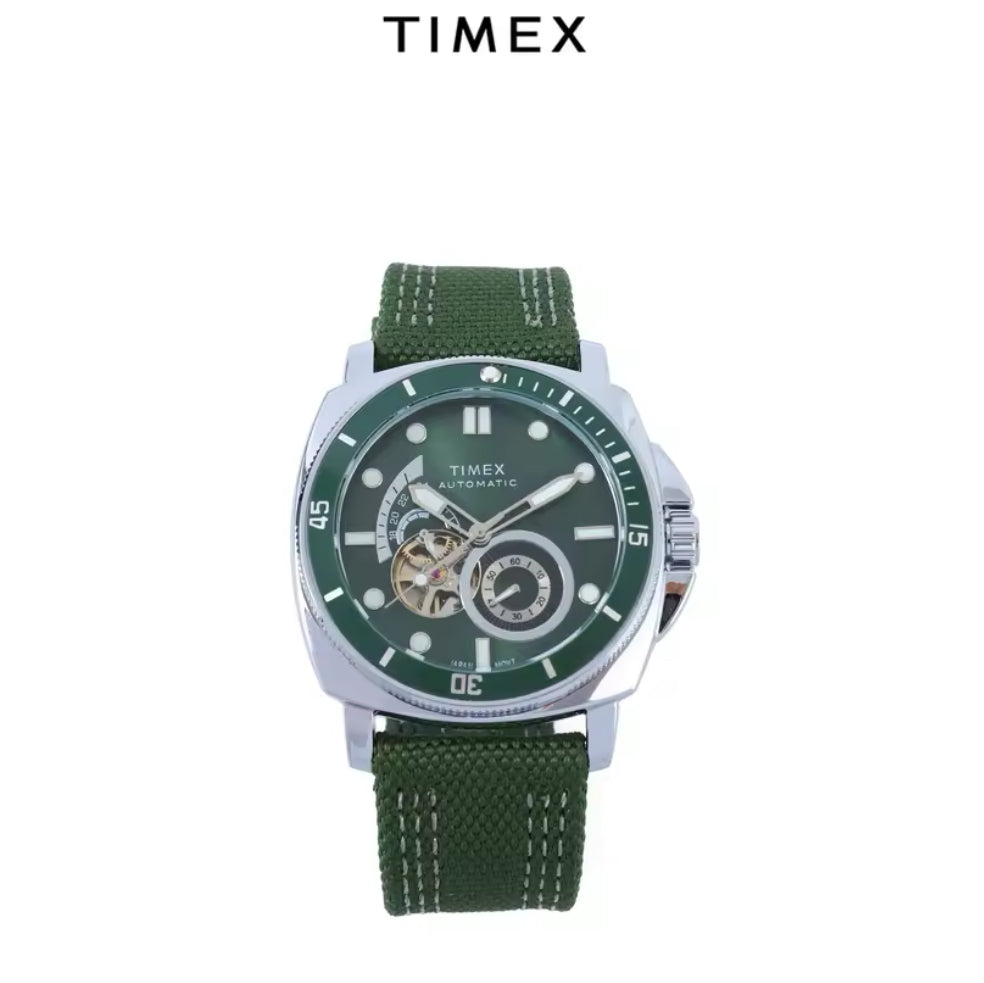 Timex Diver Green Canvas Strap Automatic Movement 40mm Watch