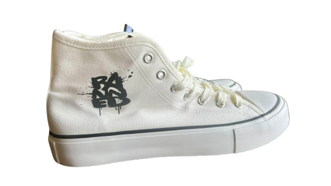 BANNED Canvas High Top "Splat" Shoes