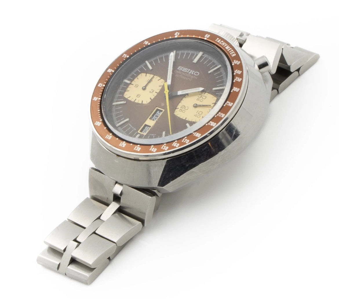 Vintage Seiko Bullhead Chronograph Day/Date Ref.6138-0049 44mm #W165030-1 Original box!