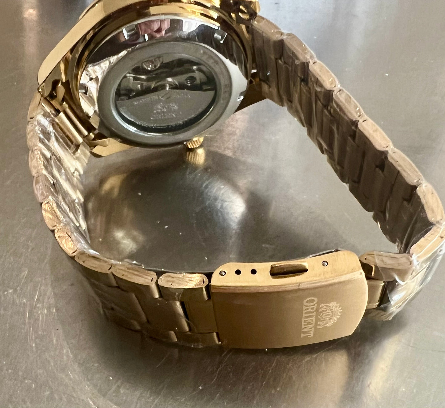 Orient Gold Black Dial Automatic movement watch