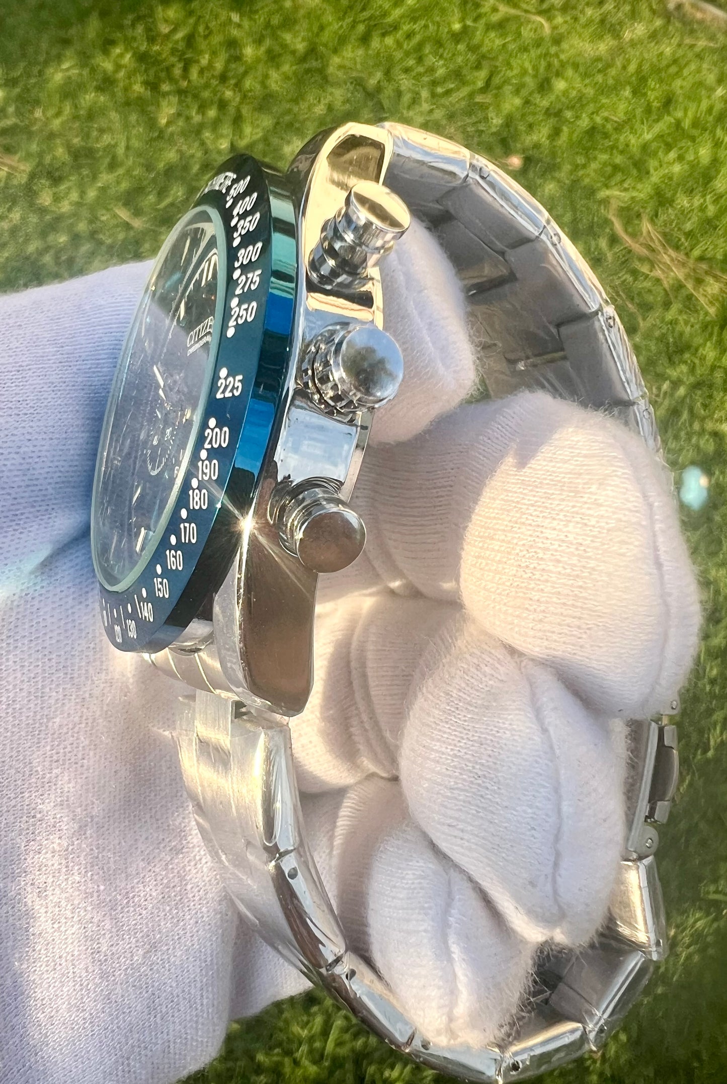 Citizen Eco-Drive, Chrono Avion Brilliant Blue 44mm Quartz Watch CA4500-08X