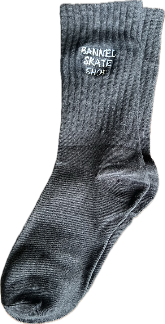 BANNED Skate Shop Black Socks