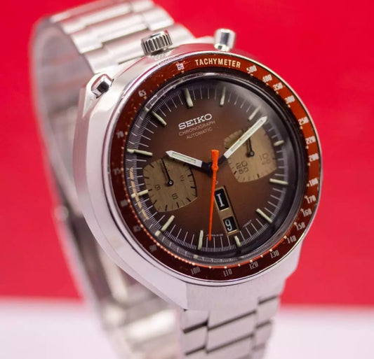 SEIKO 1977 BULLHEAD CHRONOGRAPH 6138-0040 STAINLESS STEEL AUTOMATIC MEN'S WATCH