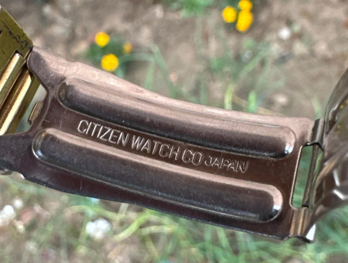 Rare Vintage Citizen Bullhead 67-9020 Chronograph Brad Pitt Gold Cal.8110 Automatic Watch