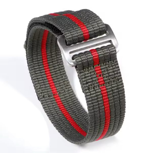 Tudor FXD NATO style Strap Olive x Red 20MM strap
