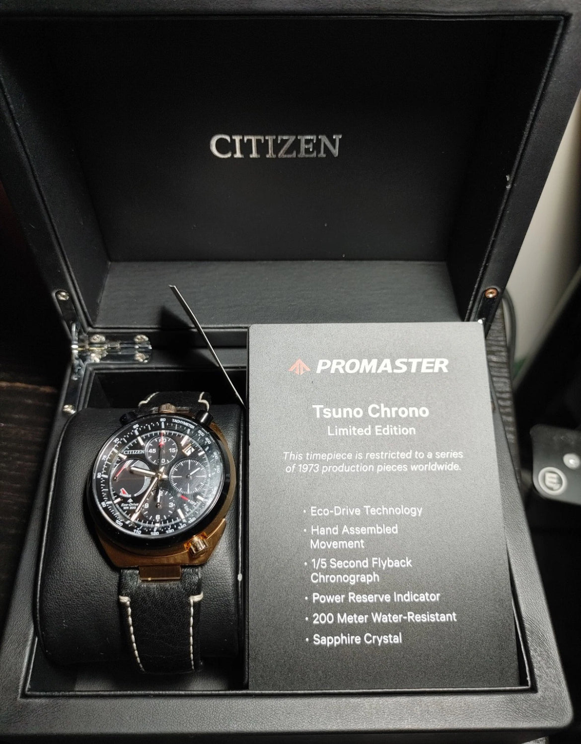 Citizen Promaster Chronograph Racer LIMITED EDITION Tsuno Bullhead Eco Drive Watch Pre-owned