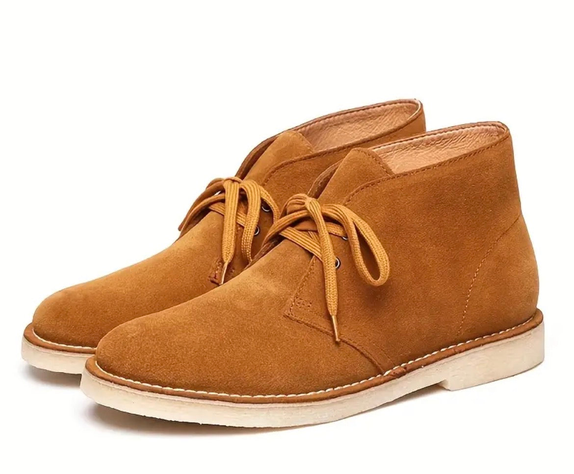 BANNED British Army Crepe Sole Camel Boots