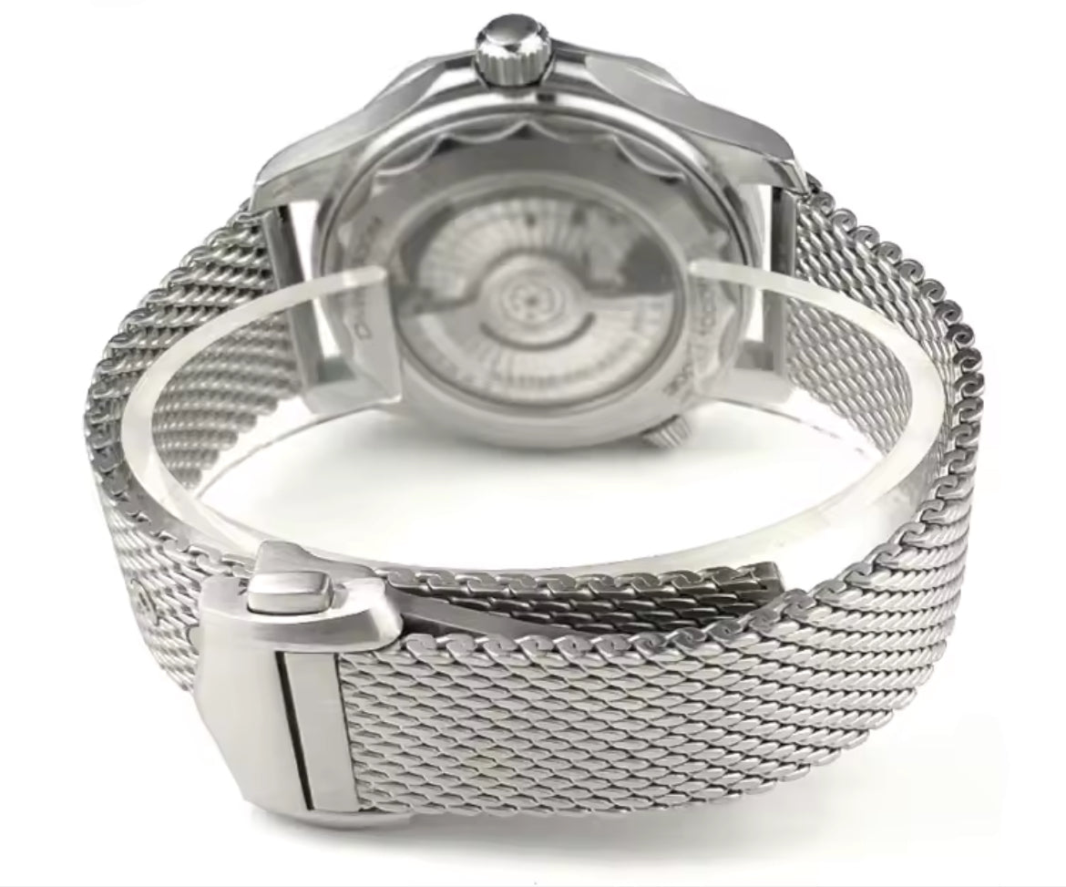 Stainless Steel Mesh 20MM Fits Omega Seamaster 300 and others  with Omega W/ Logo  Milanese Bracelet