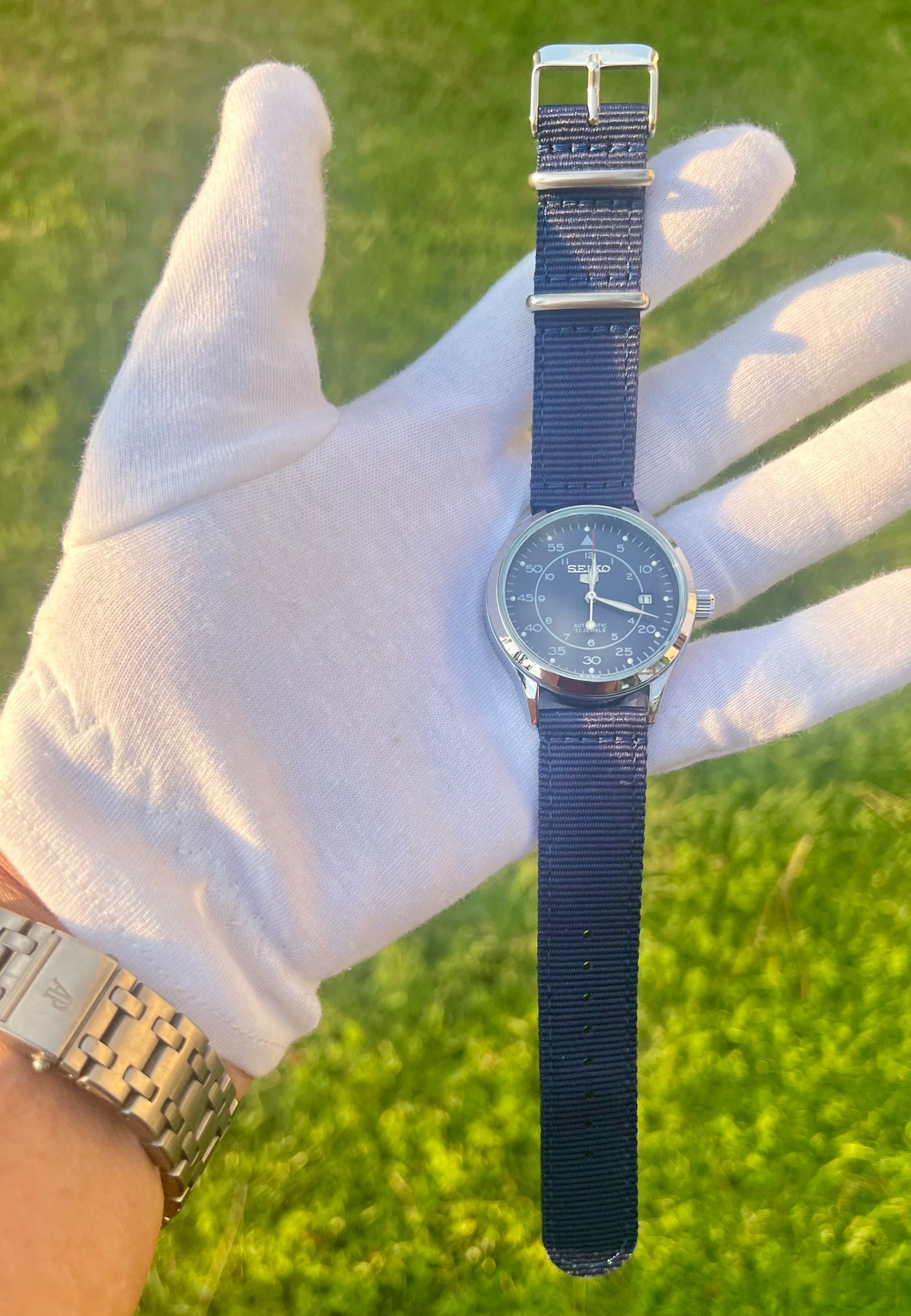 Seiko 5 Field Watch 40mm Automatic SNK809K2 Blue NATO watch