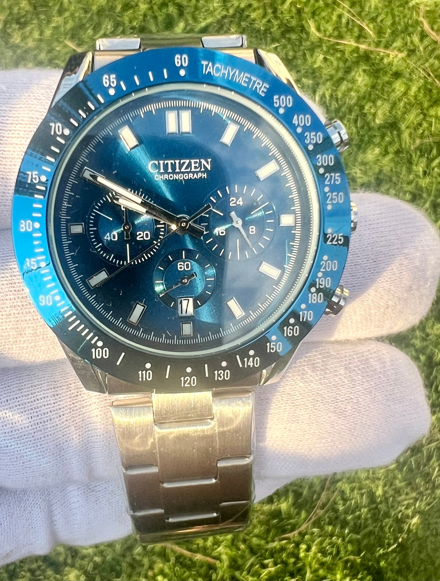 Citizen Eco-Drive, Chrono Avion Brilliant Blue 44mm Quartz Watch CA4500-08X