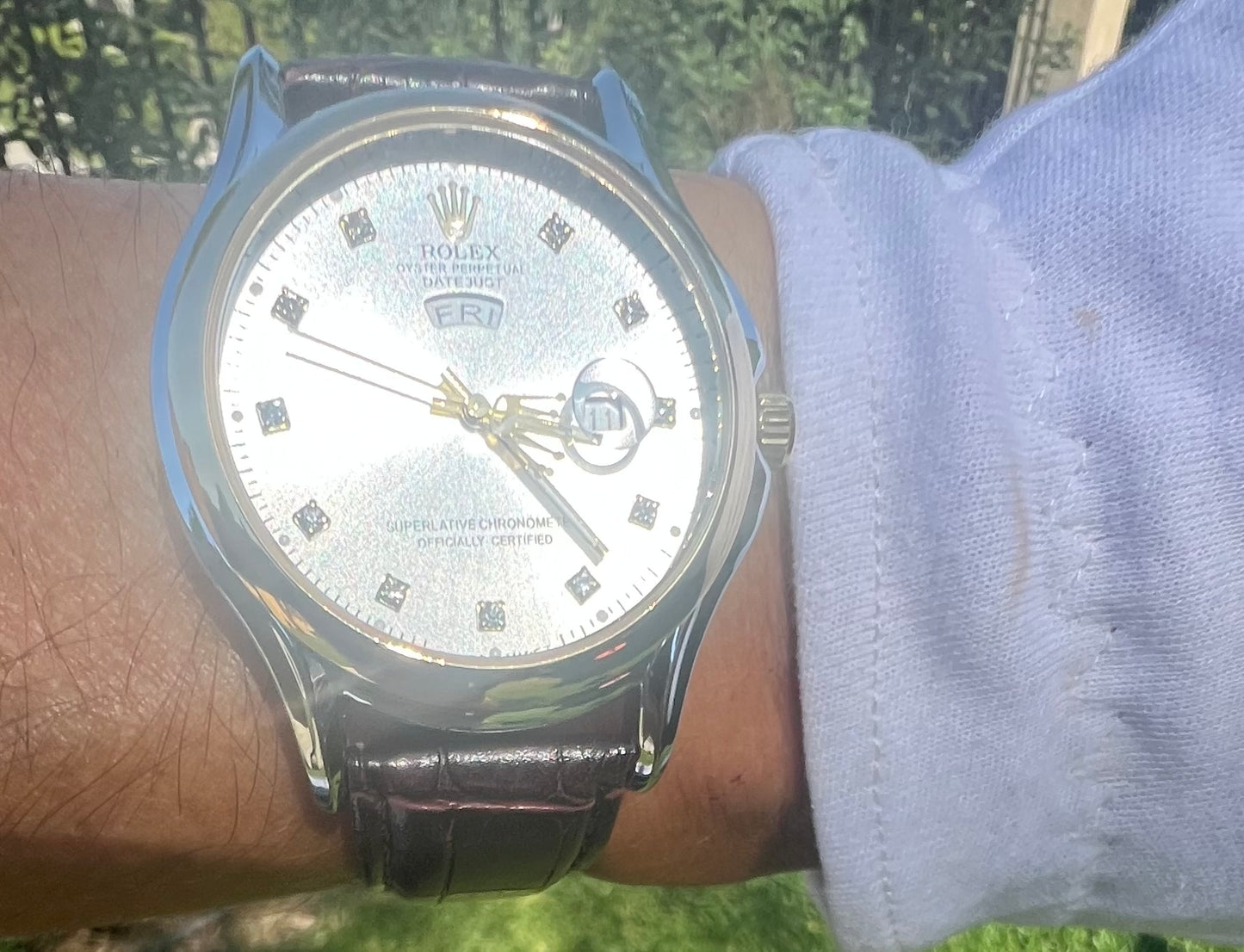 New Luxury Big Seconds Crown Automatic Leather strap All Colors