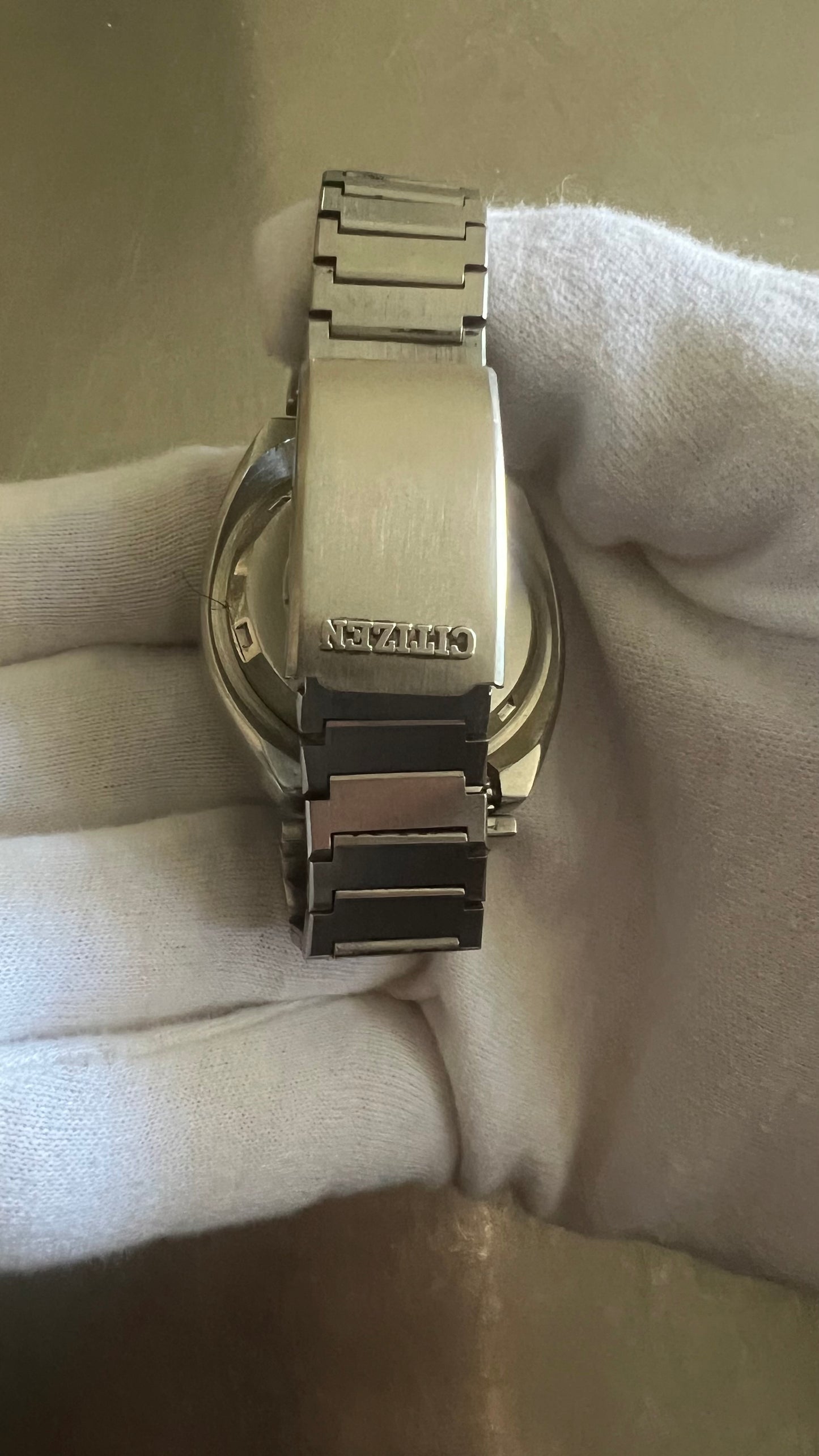 Citizen Tsuno Chrono bullhead "Once Upon A Time Hollywood" Silver / Gold dial Wristwatch + Free leather strap