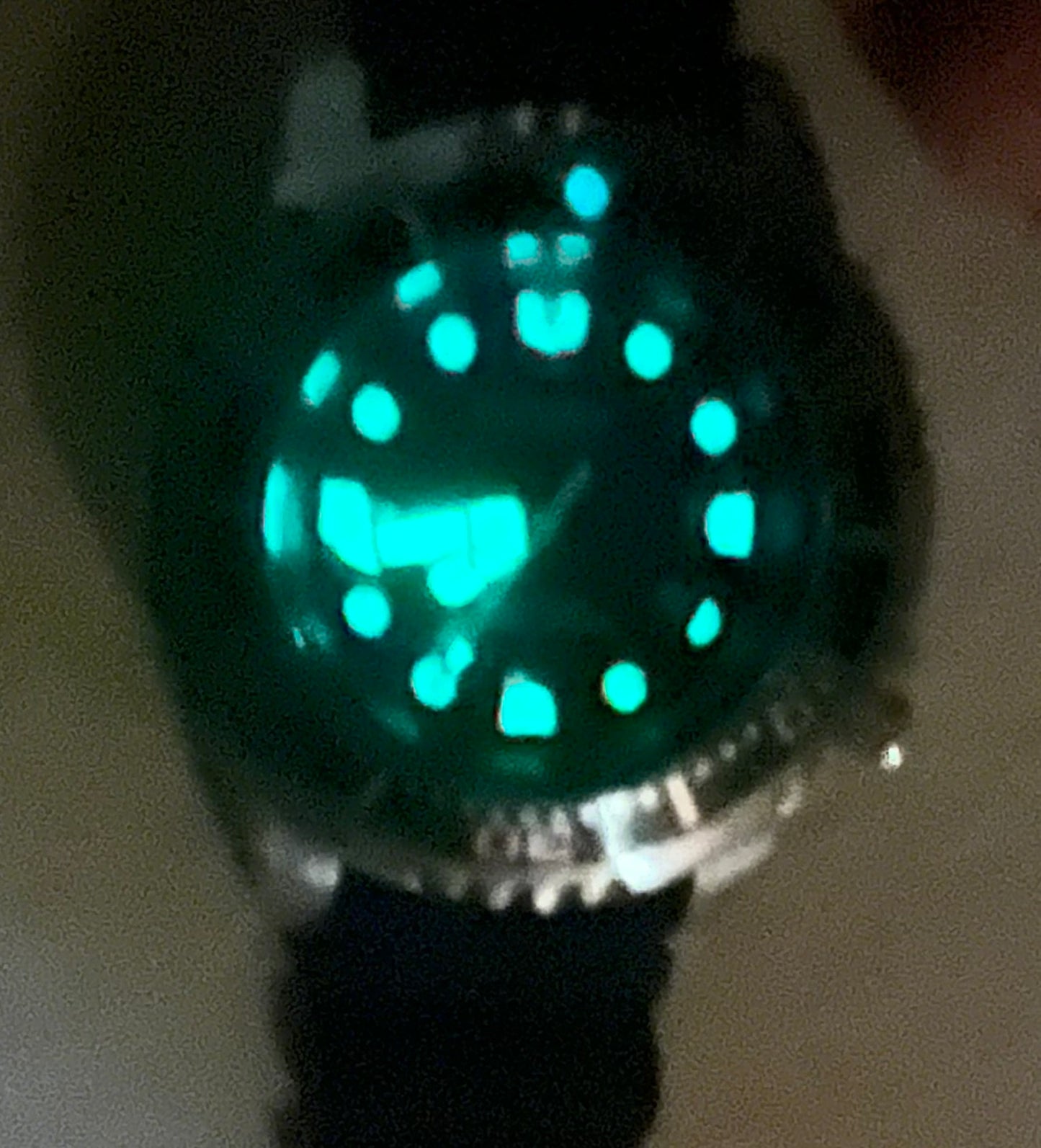 Custom Mod Eco style Citizen Diver Black Rubber Strap Watch