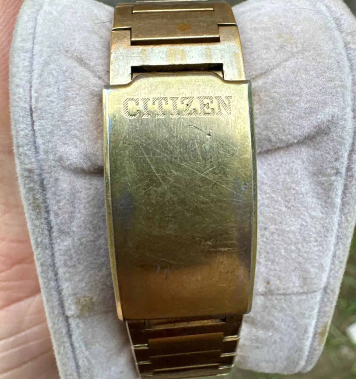Rare Vintage Citizen Bullhead 67-9020 Chronograph Brad Pitt Gold Cal.8110 Automatic Watch
