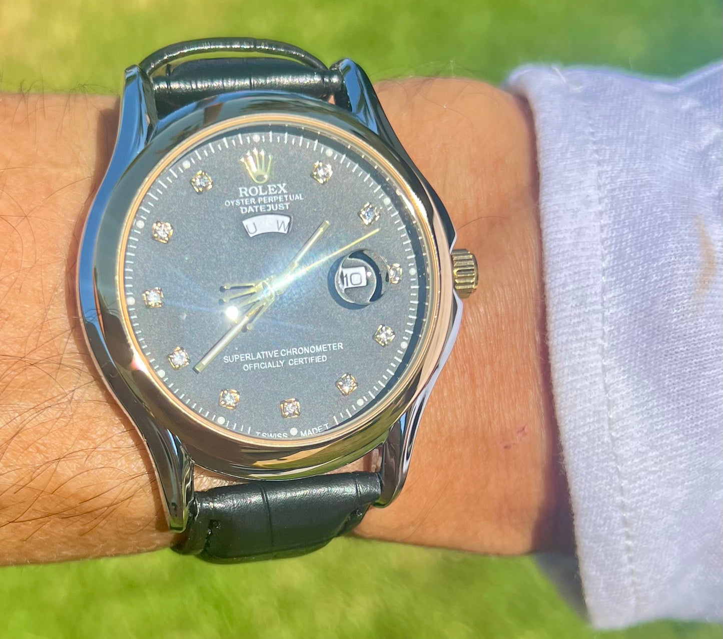 New Luxury Big Seconds Crown Automatic Leather strap All Colors
