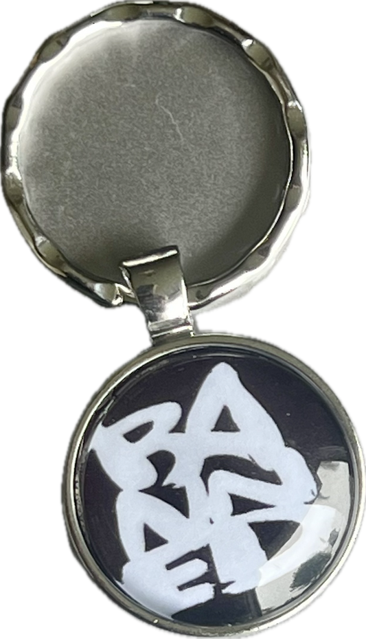 BANNED Circle  Metal Keychain