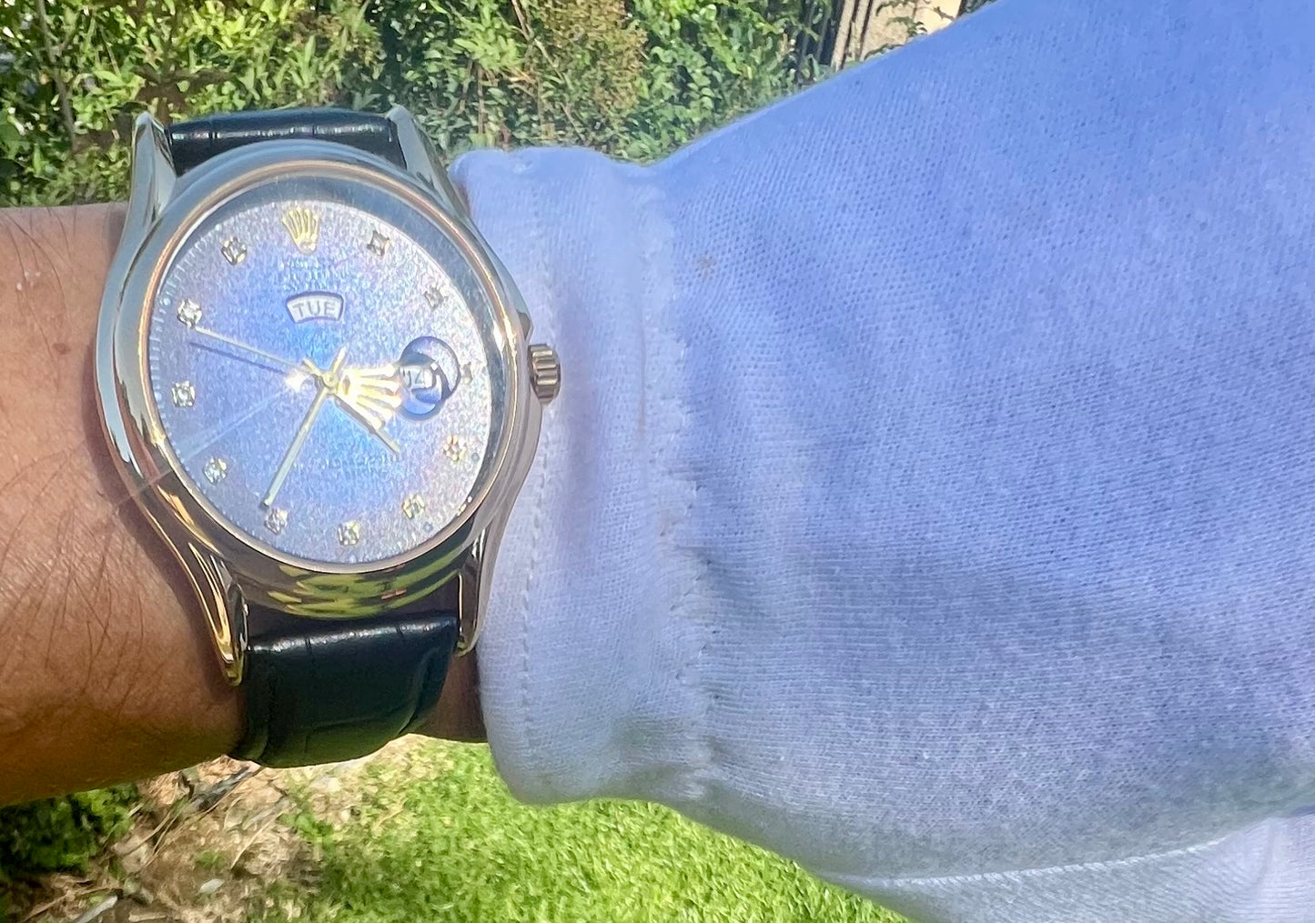 New Luxury Big Seconds Crown Automatic Leather strap All Colors