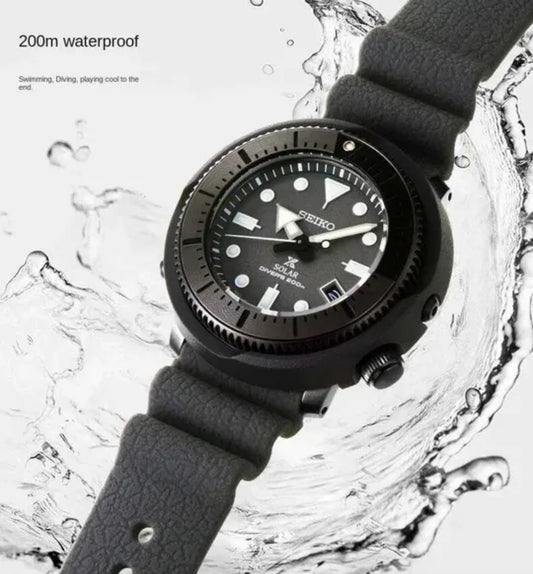 SEIKO PROSPEX Diving Solar SNE535P1 Black Silicone Strap 200M Waterproof Watch