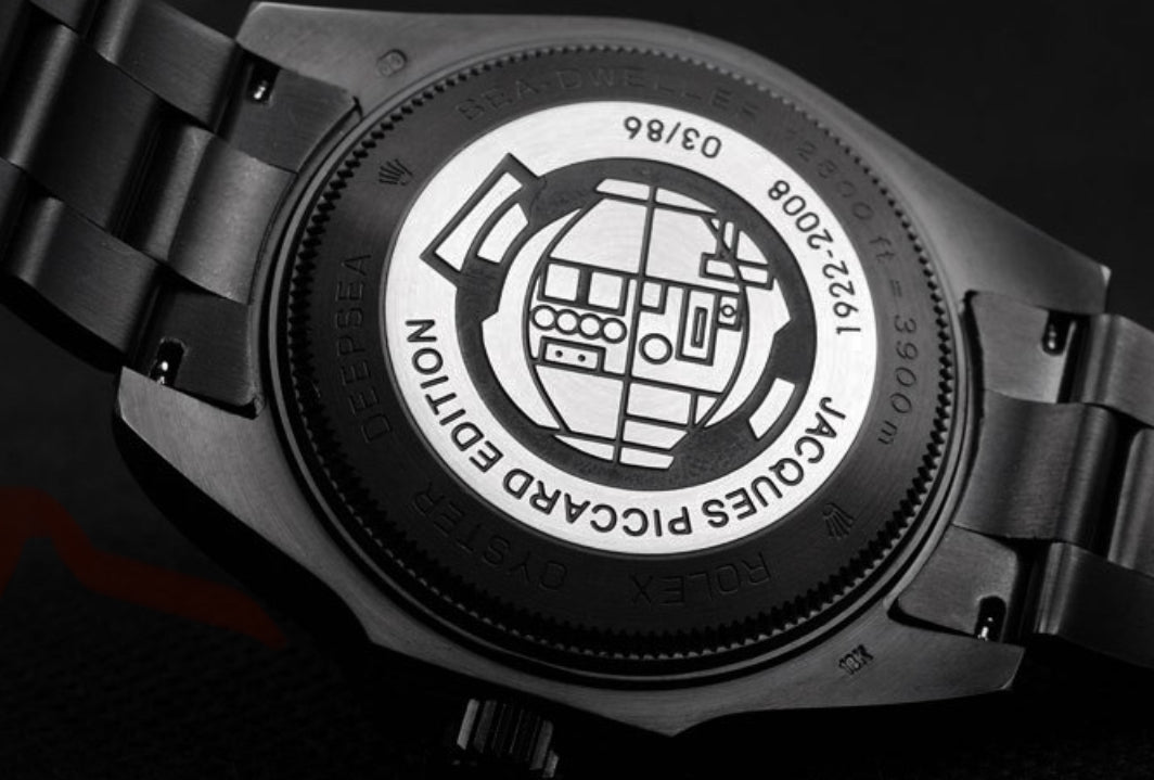 Luxury Sea Dweller 44mm Jacques Piccard Style All Black PVD Automatic Movement Watch