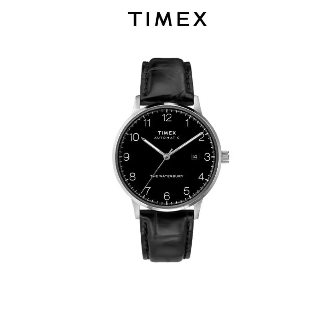 Timex Waterbury Black Dial Stainless Steel Bracelet Automatic Movement 40mm Watch