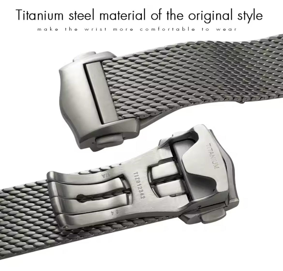 Stainless Steel Mesh 20MM Fits Omega Seamaster 300 and others  with Omega W/ Logo  Milanese Bracelet