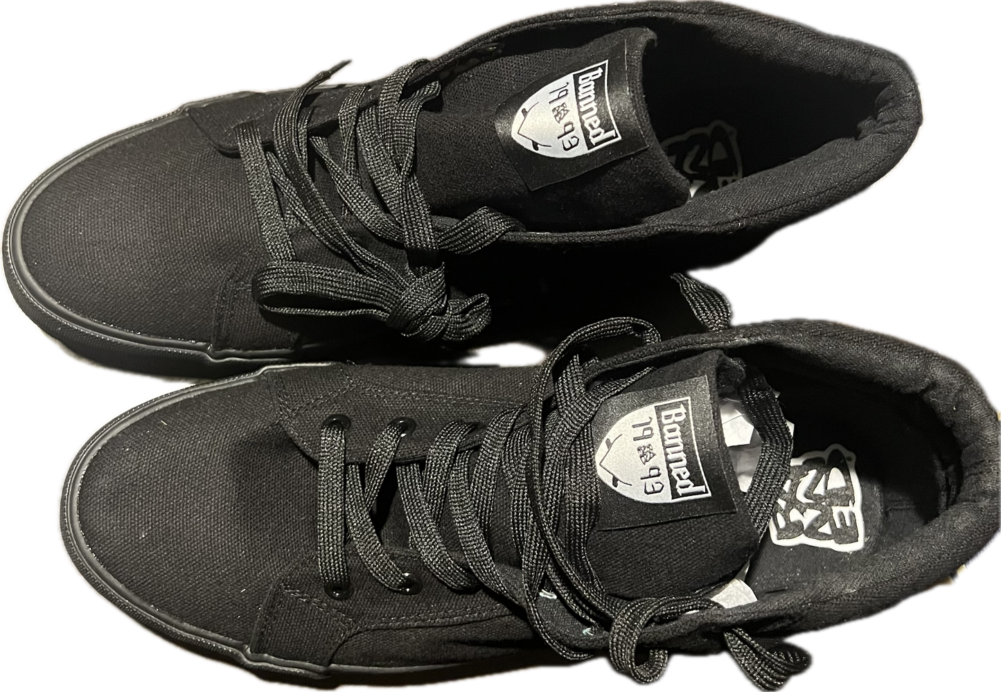 BANNED Black Shield High Top Shoes