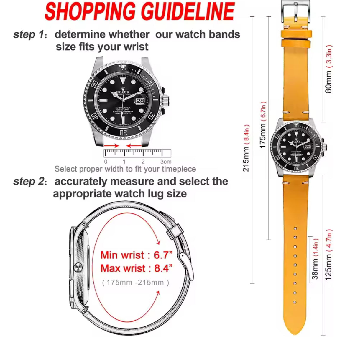 HEMSUT Camel Brown Bottero Italian Leather 20mm Quick Release Strap