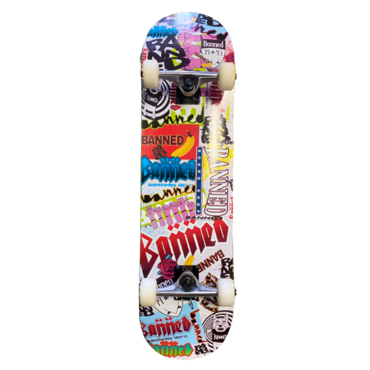 BANNED Mosaic Skateboard Complete