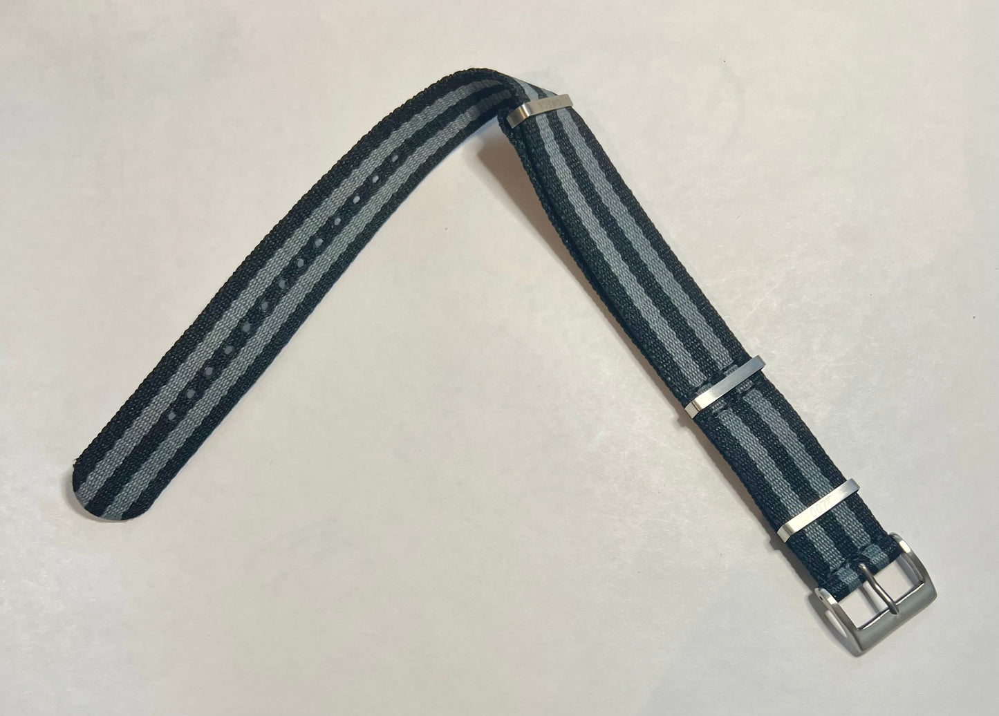 Seamaster Bond 007 SPECTRE 300M NATO strap Gray Black 20mm WITH LogoS