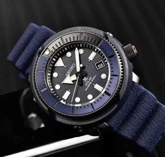 SEIKO PROSPEX Diving Solar SNE535P1 Navy Blue Silicone Strap 200M Waterproof Watch