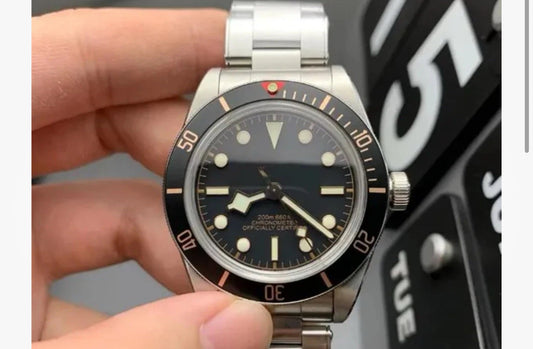 Tudor Black Bay, Date Diving Black Bezel Stainless Steel Automatic Watch