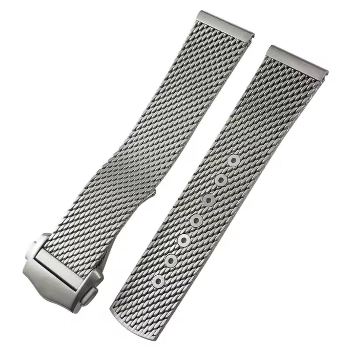 Stainless Steel Mesh 20MM Fits Omega Seamaster 300 and others  with Omega W/ Logo  Milanese Bracelet