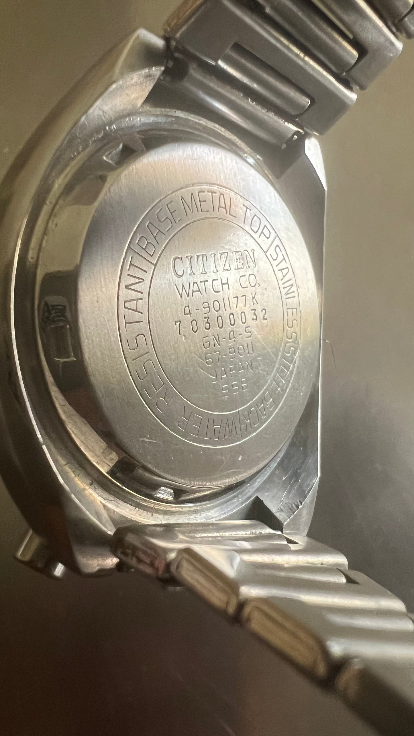 Citizen Tsuno Chrono bullhead "Once Upon A Time Hollywood" Silver / Gold dial Wristwatch + Free leather strap