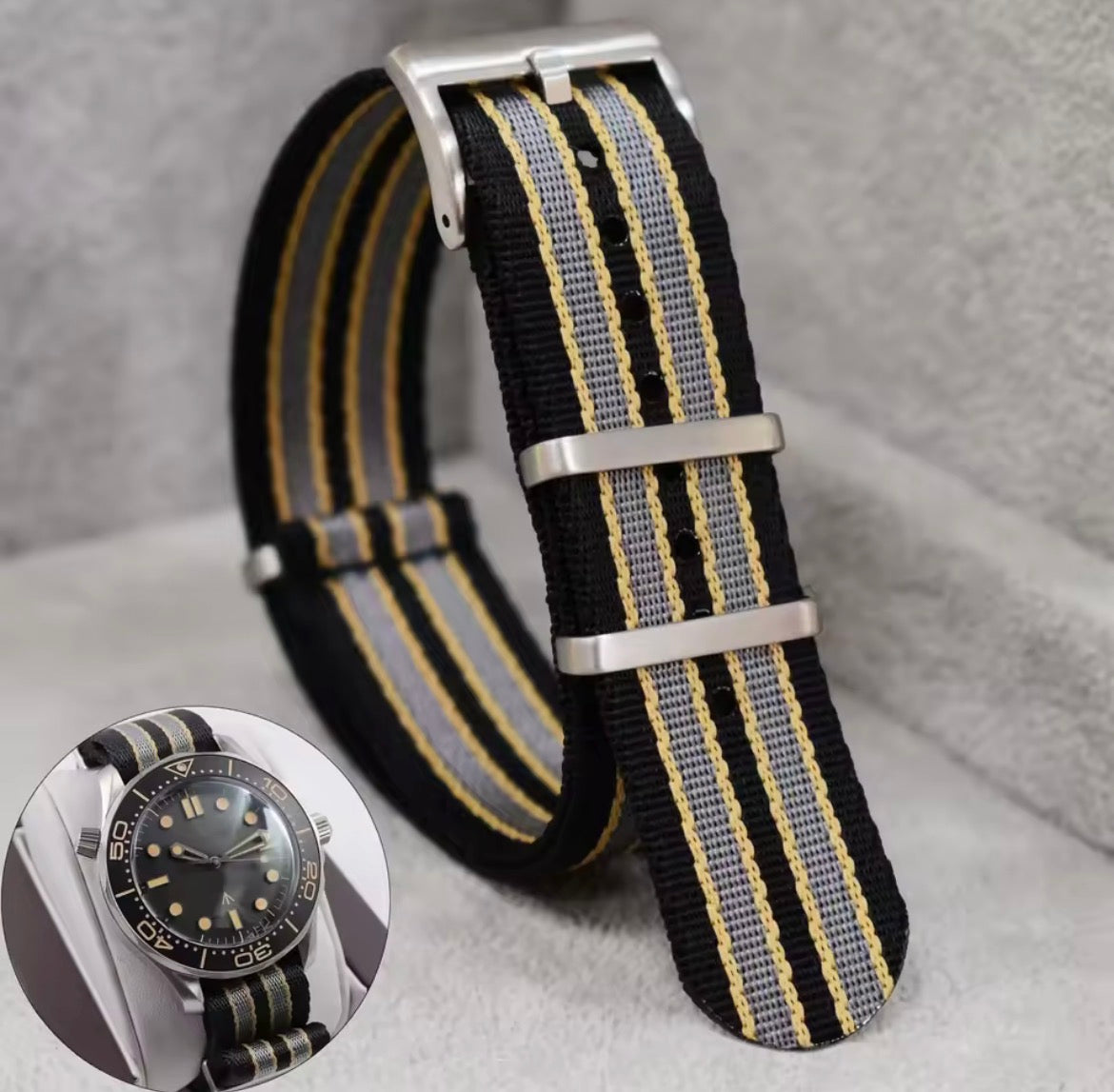 Seamaster No Time To Die NATO No logo Strap