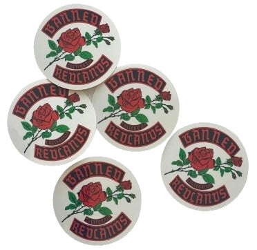 BANNED Redlands Chapter Stickers (5) set