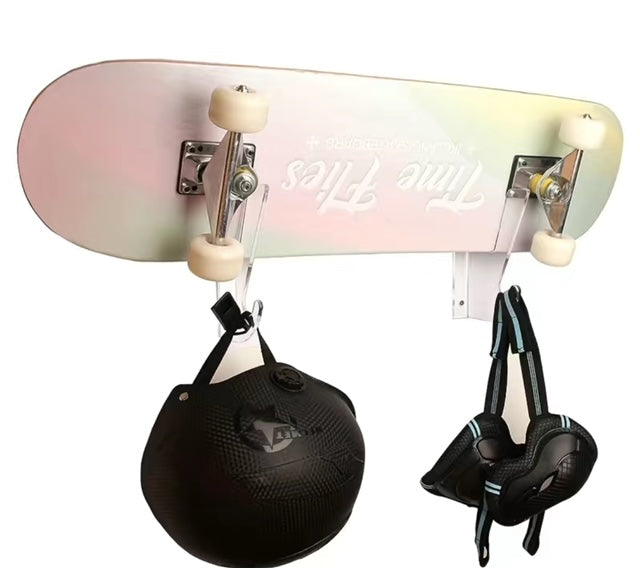 Slant wall mount clear bracket for skateboard deck or complete display (2)