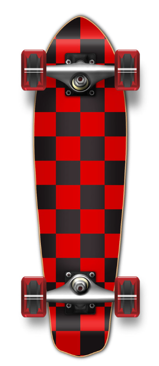 Yocaher Micro Cruiser Checkered Complete Skateboard (Choose Color)