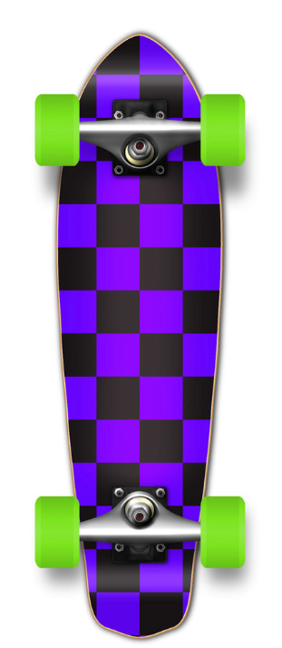 Yocaher Micro Cruiser Checkered Complete Skateboard (Choose Color)