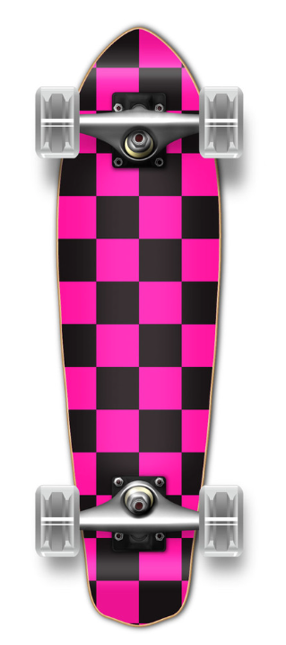 Yocaher Micro Cruiser Checkered Complete Skateboard (Choose Color)