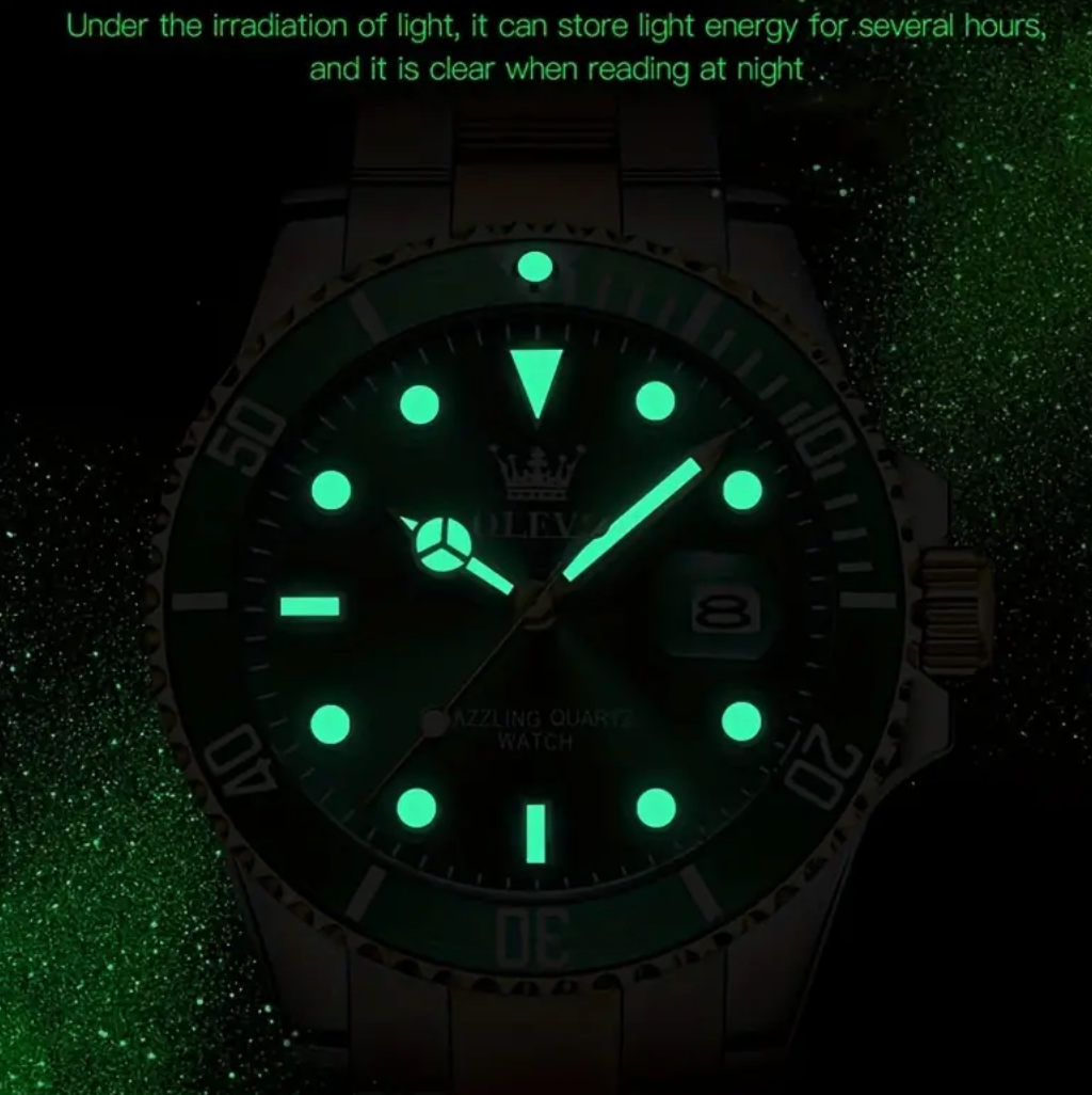 Luxury Sub QUARTZ  Movement Watch All