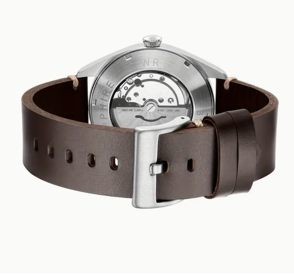 Steel Pilot Automatic Wristwatch Swiss design