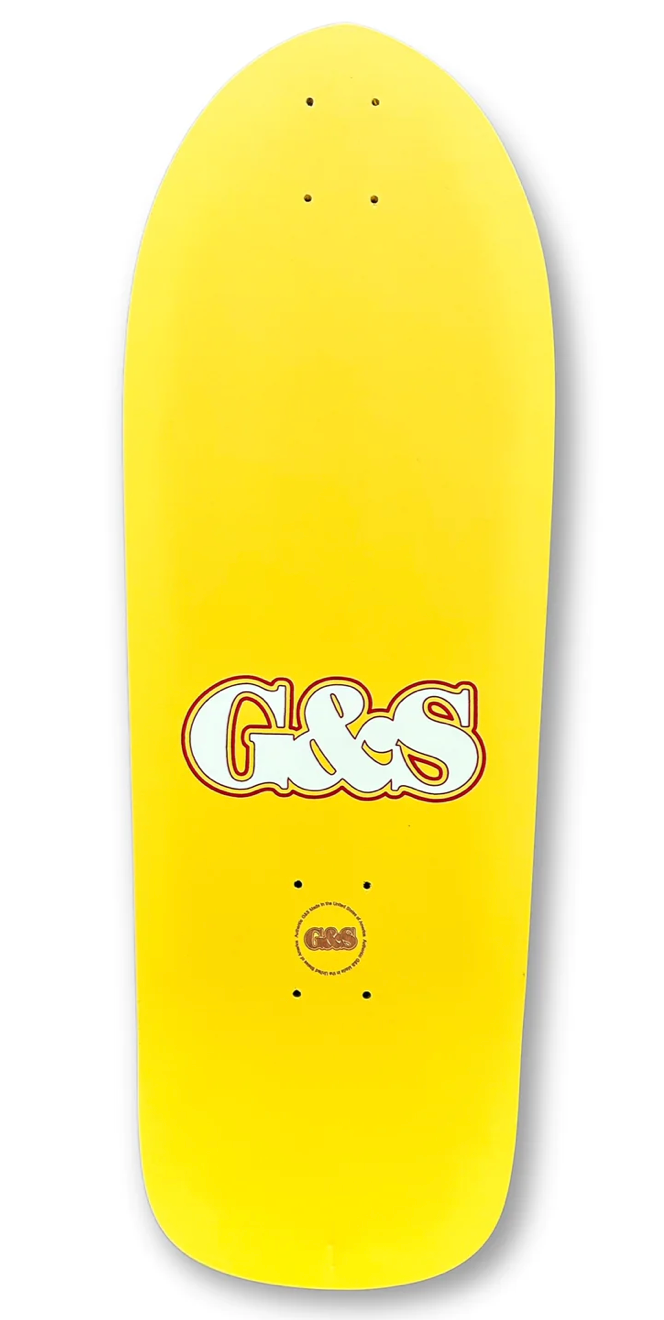 G&S Billy Ruff "Invisible Magician" - Yellow - Glow in the Dark Reissue Skateboard Deck