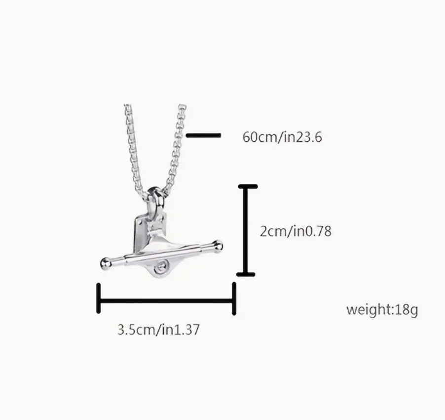 Skateboard Truck Necklace