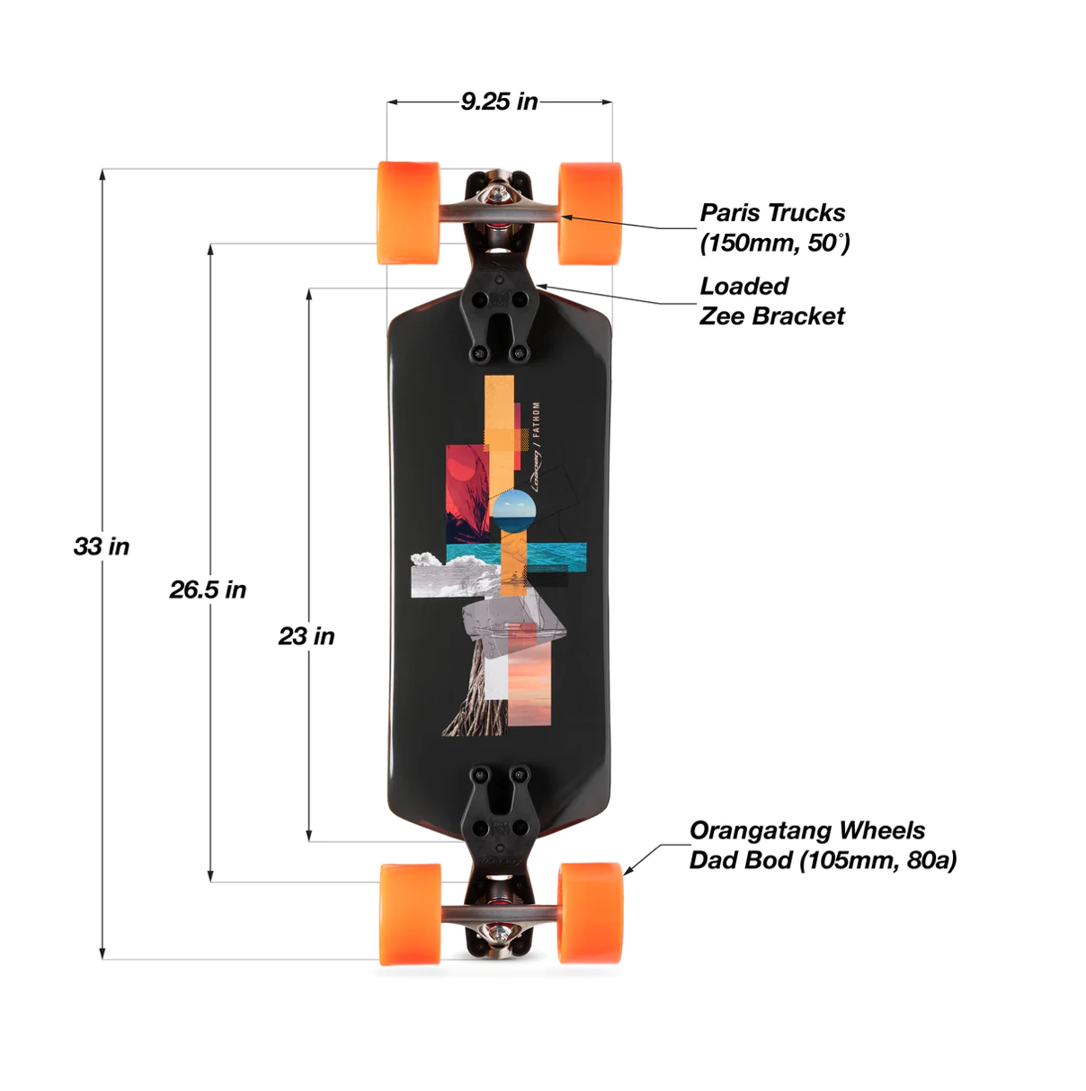 Loaded Fathom 33" Longboard Complete / Deck