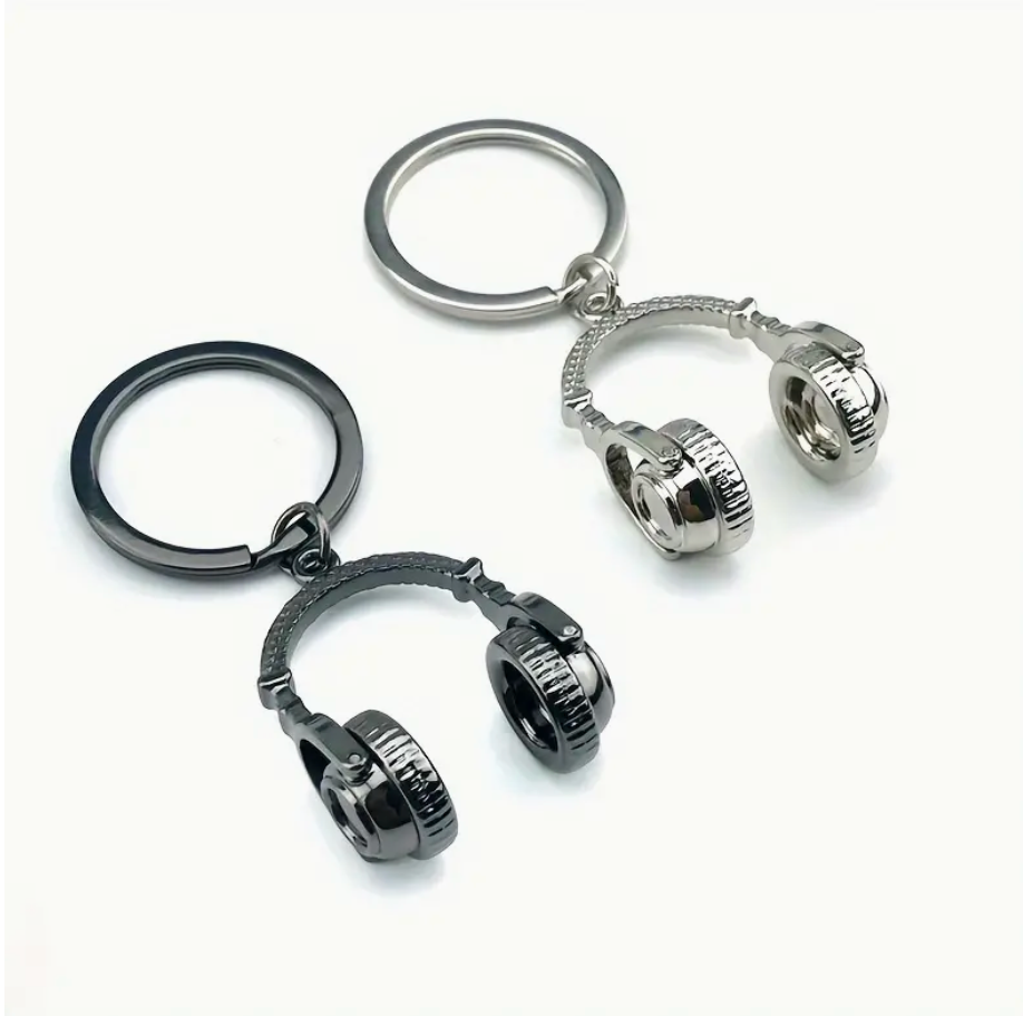 Headphone  Metal Keychain 2"