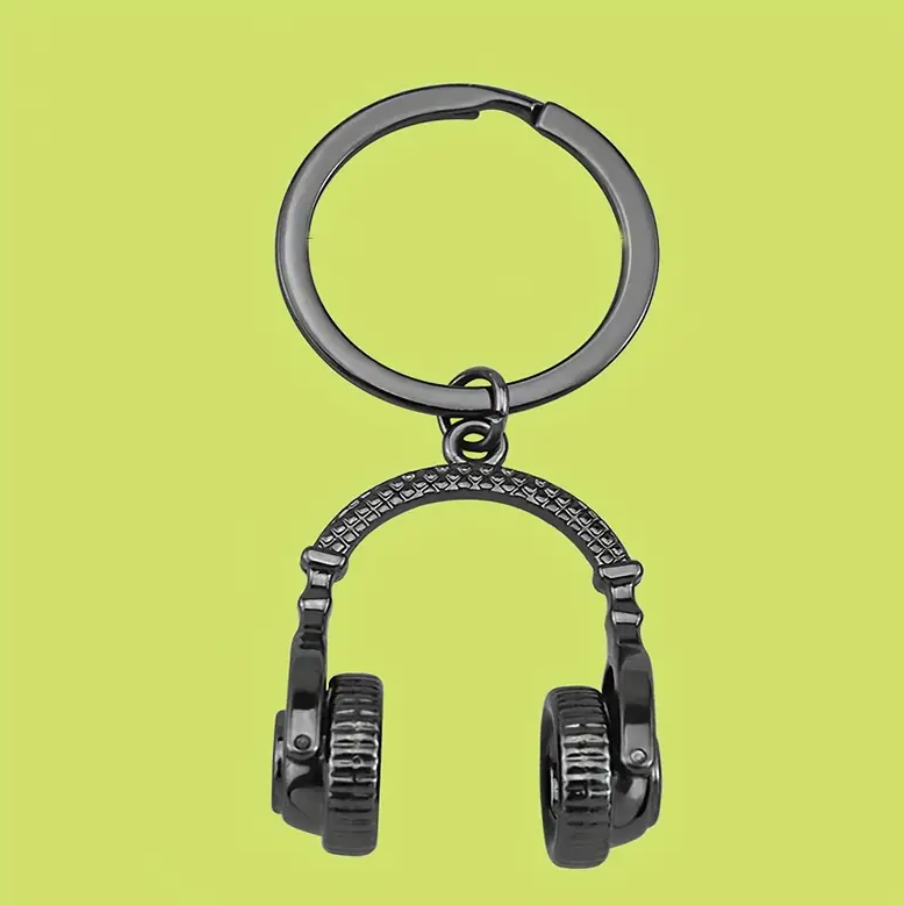 Headphone  Metal Keychain 2"