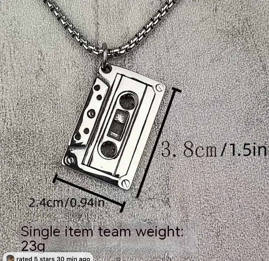 Cassette Tape Necklace