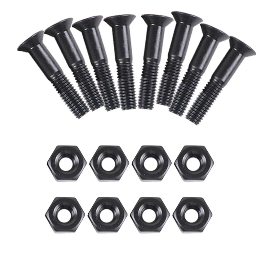 Skateboard Black Phillips Hardware set