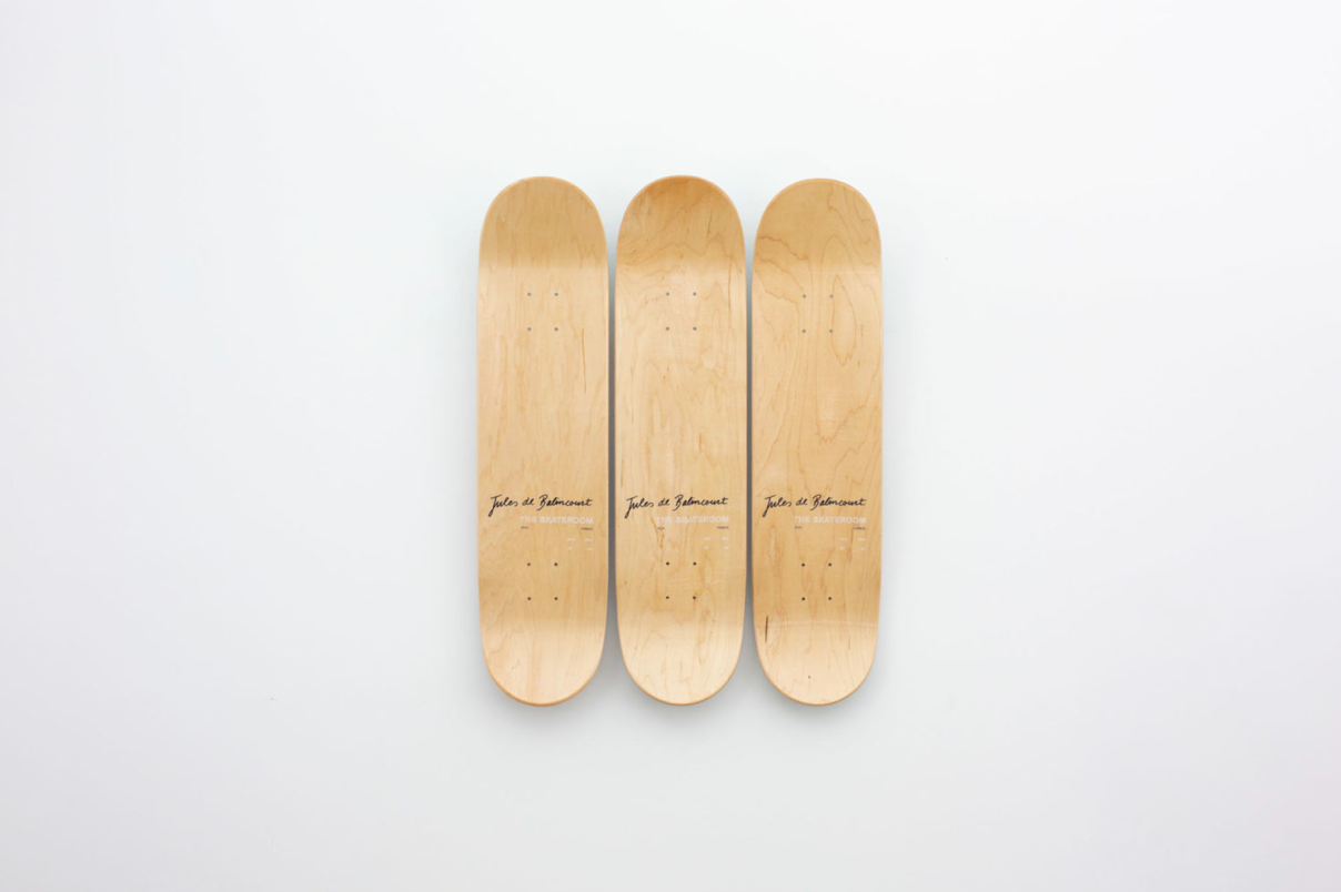"Idol Hands" by Jules de Balincourt Triptych Wall Art, Hand-Signed Skateboard Decks SET (3)