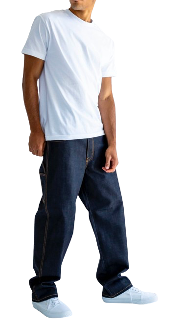 BANNED Loose Fit Denim Pants (Blue Denim)